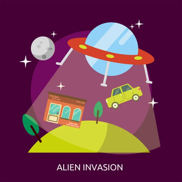 Alien Invasion Conceptual Design — Vector de stoc