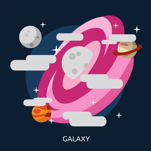 Koncepční Design Galaxy — Stockový vektor