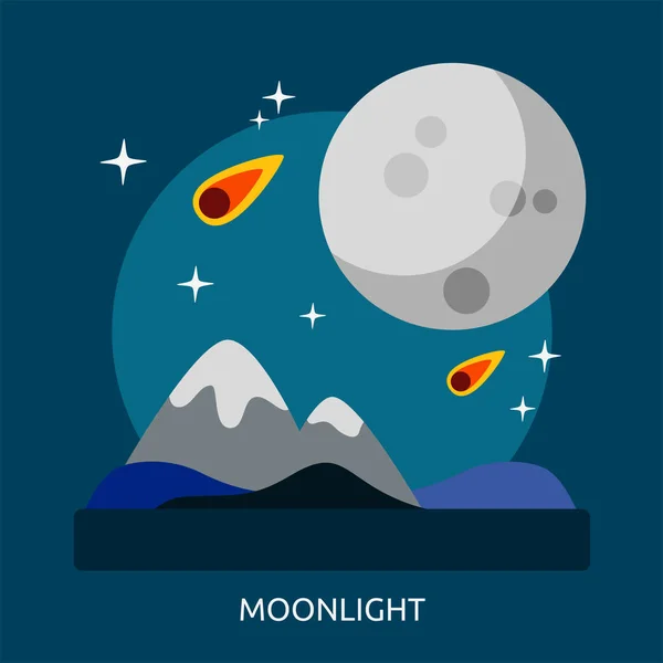 Moonlight Conceptual Design — Stock Vector