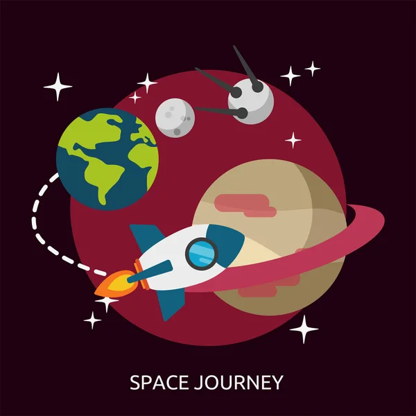 Projeto conceitual da viagem espacial —  Vetores de Stock