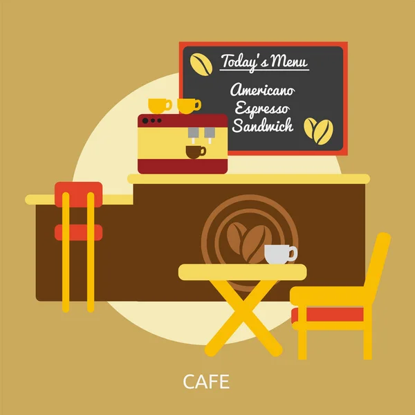 Cafe tervrajz — Stock Vector