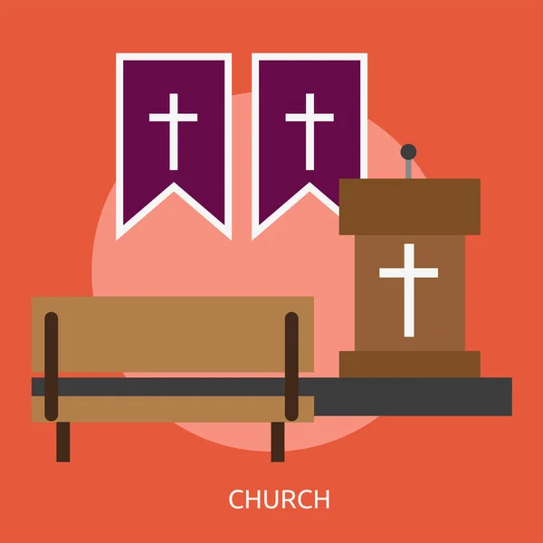 Conception conceptuelle de l'église — Image vectorielle