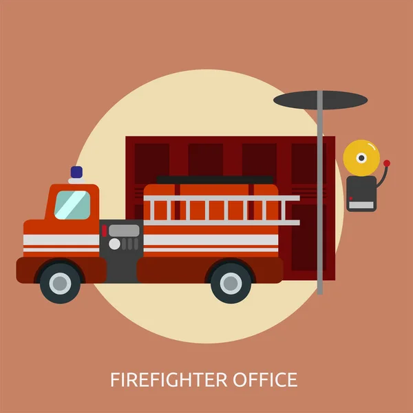 Firefighter Office Conceptual Design — Stock Vector