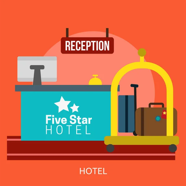 Hotel Diseño Conceptual — Vector de stock