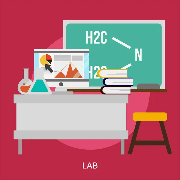 Diseño conceptual de laboratorio — Vector de stock