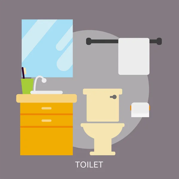 厕所的概念设计 — 图库矢量图片