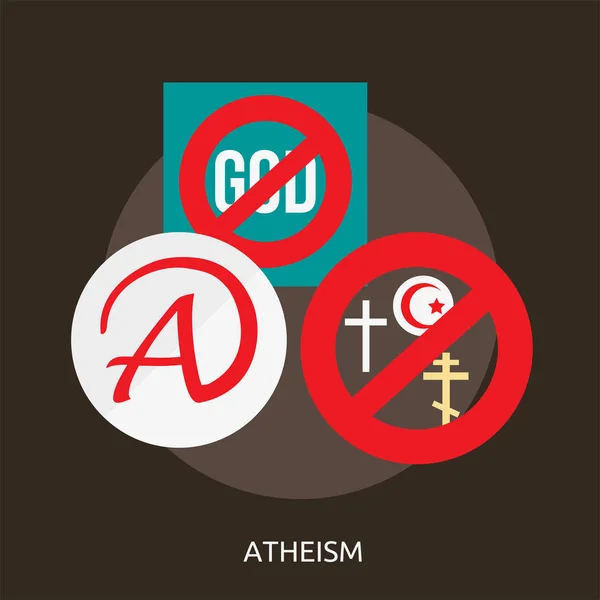 Konzeptioneller Atheismus — Stockvektor