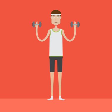 Fitnesman karakter tasarımı