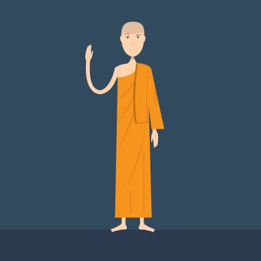 Öğretim görevlisi keşiş karakter