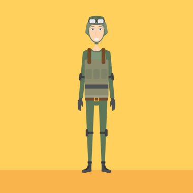 Asker karakter tasarımı