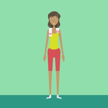 Fitnesslady karakter tasarımı