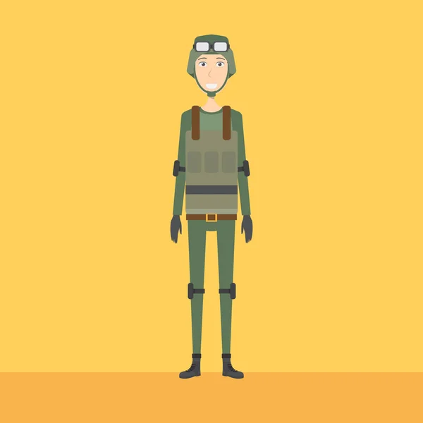 Soldier Character design — Stock Vector