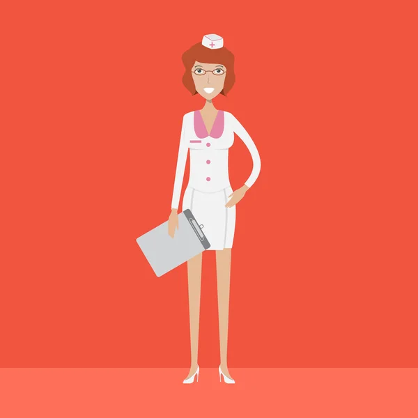 Desenho de Personagem de Enfermeira —  Vetores de Stock