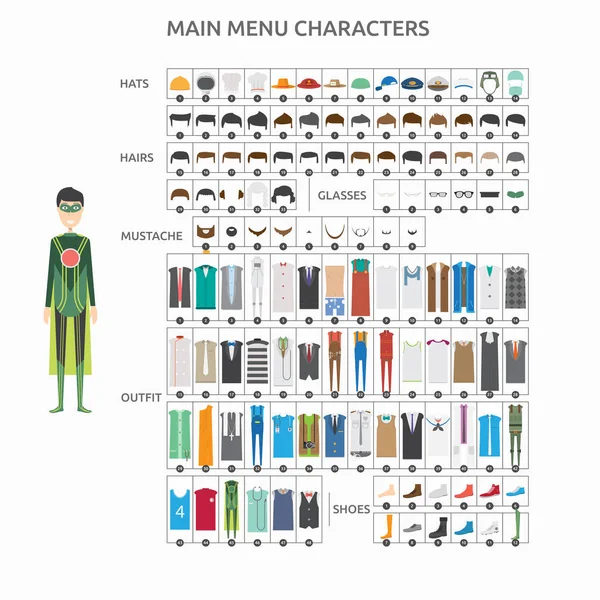 Superheld der Charaktererschaffung — Stockvektor