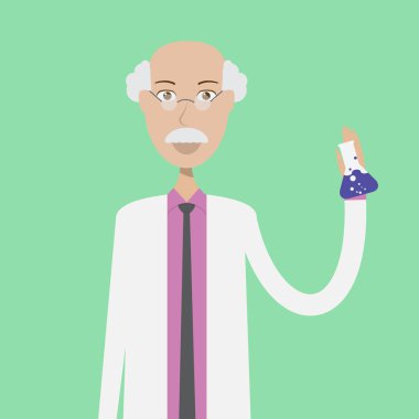 Bilim adamı karakter tasarımı