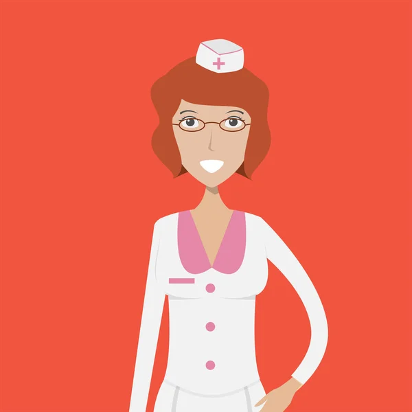 Krankenschwester Charakterdesign — Stockvektor