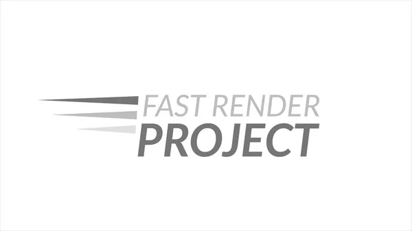Diseño de tipografía de proyecto Fast Render — Vector de stock