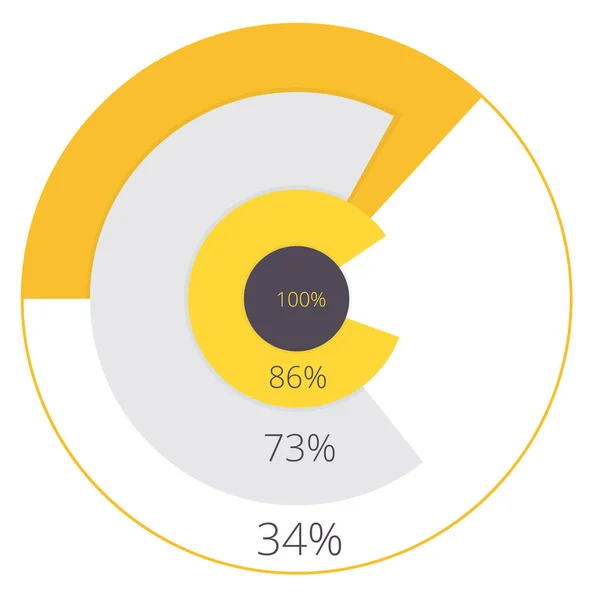 Gráfico Gráfico Torta —  Vetores de Stock