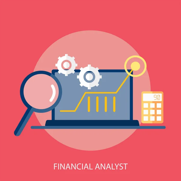 Finansal analist kavramsal tasarım — Stok Vektör