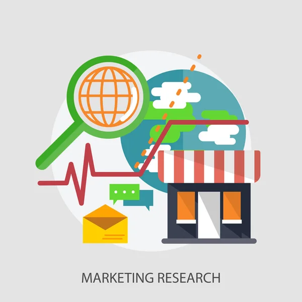 Marketing kutatás tervrajz — Stock Vector