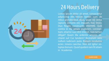 24 saat teslimat kavramsal afiş