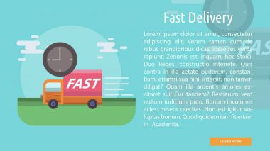 Hızlı teslimat kavramsal afiş