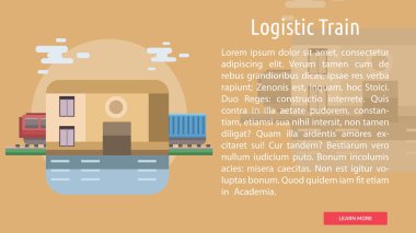 Lojistik Tren kavramsal afiş
