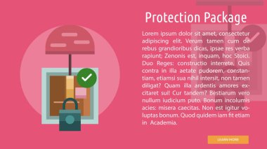 Koruma paketi kavramsal afiş
