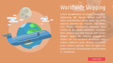 Dünya çapında nakliye kavramsal afiş