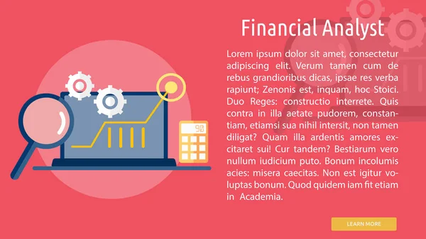 Finansal analist kavramsal tasarım — Stok Vektör