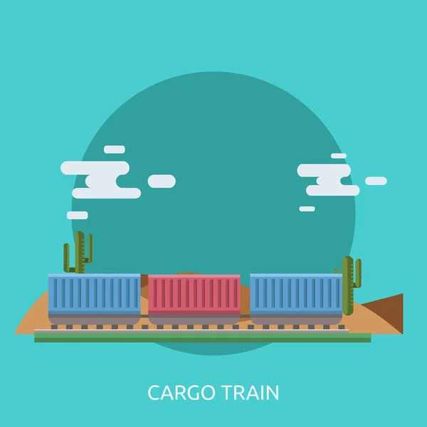 Tren de carga Diseño conceptual — Vector de stock