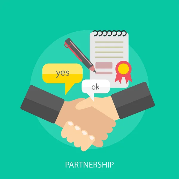 Partnerség tervrajz — Stock Vector