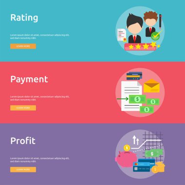 İş ve Finans kavramsal Banner tasarımı