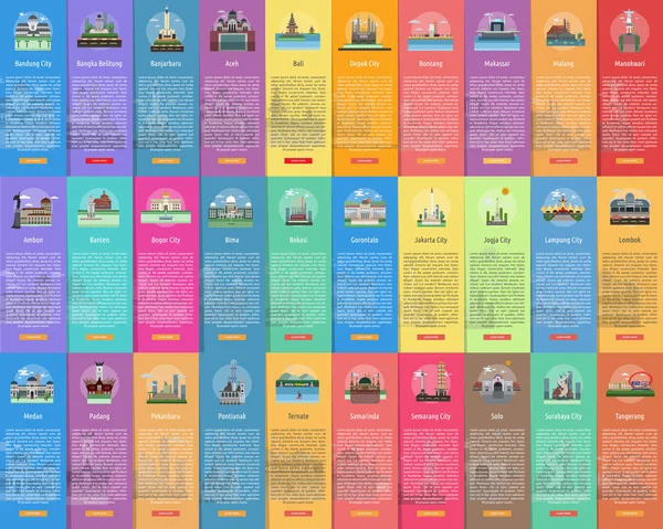 Endonezya şehir dikey Banner kavramı