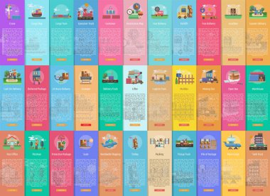 Kargo ve teslimat dikey Banner kavramı