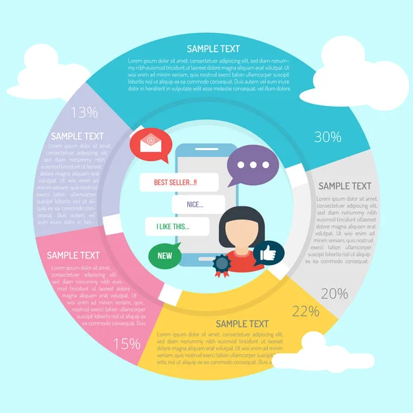 Analytics infografisches Konzept — Stockvektor