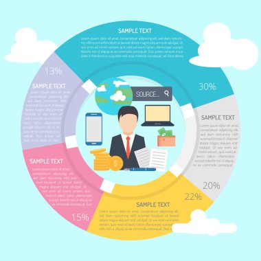 Analytics Infographic kavramı 