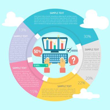Analytics Infographic kavramı 
