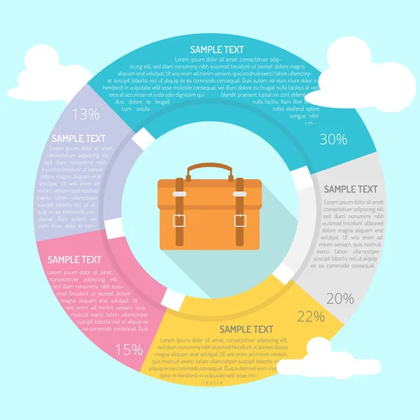Infographic táska-koncepció — Stock Vector