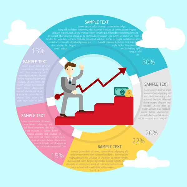 Karrier fejlesztés Infographic — Stock Vector