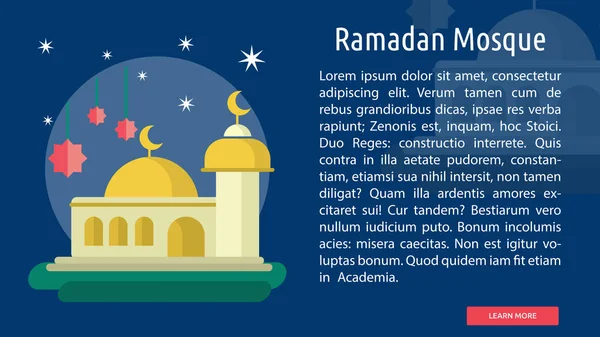 Ramadán Mezquita Conceptual Diseño — Vector de stock