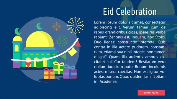 Celebración del Eid Diseño conceptual — Vector de stock