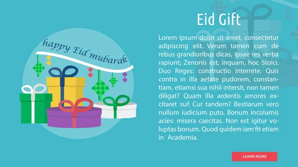 Diseño conceptual de regalo Eid — Vector de stock