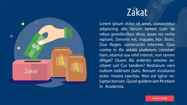 Diseño conceptual de Zakat — Vector de stock