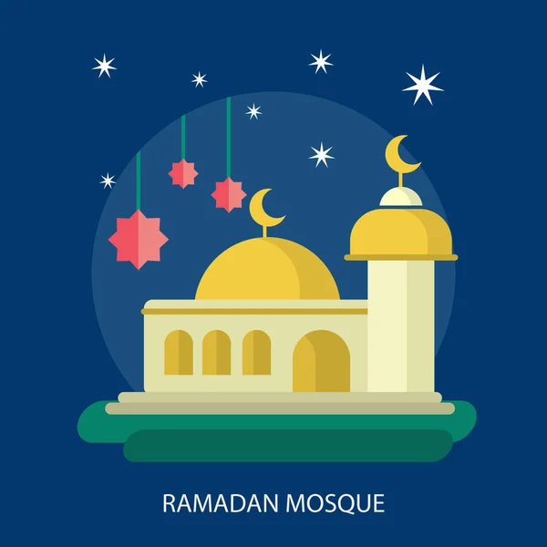 Ramadán Mezquita Conceptual Diseño — Vector de stock