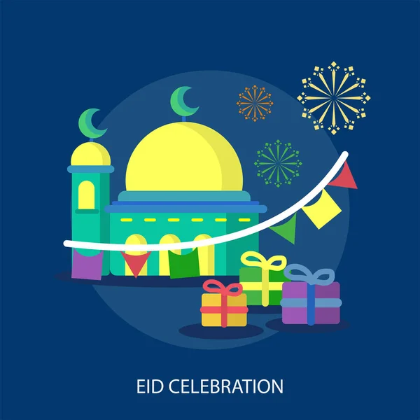 Celebración del Eid Diseño conceptual — Vector de stock