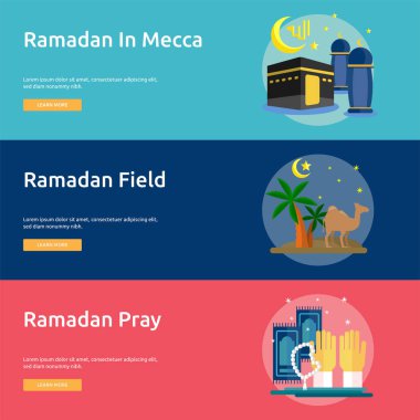 Ramazan kavramsal Banner tasarımı