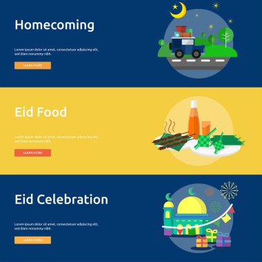 Eid Mubarak kavramsal Banner tasarımı