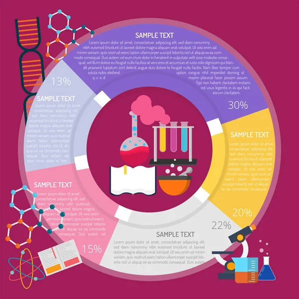 Infografía del diagrama de investigación — Vector de stock