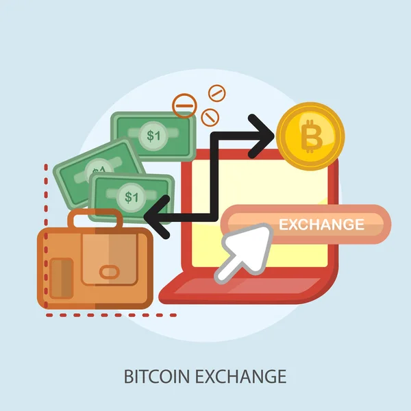 Bitcoin Exchange Diseño conceptual — Vector de stock